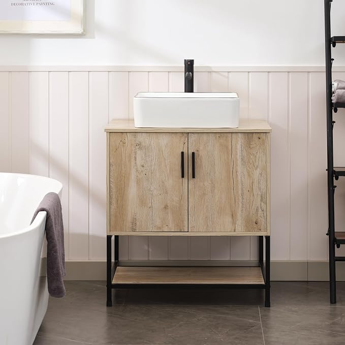 UEV Rustic Oak 30" Bathroom Vanity by YourHomeExcellentVendor