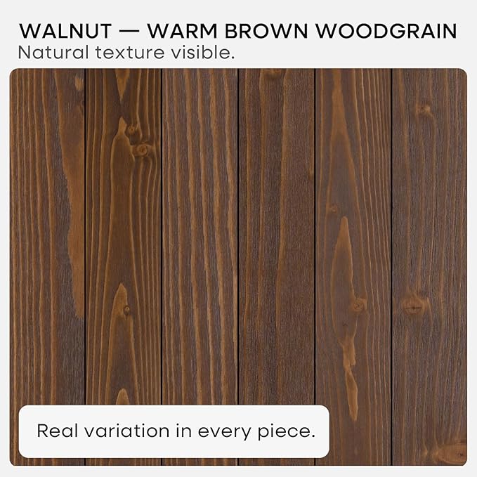 Homeforia Classic Walnut 42 inch Floating Shelf, High End Solid Real Wood Small - Image 6