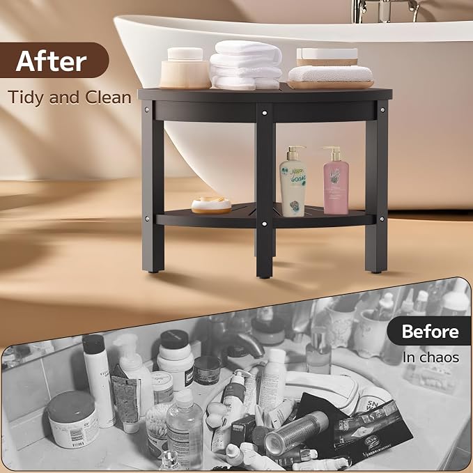Shower Stool for Inside Shower, Corner Shower Stool, Shower Bench Seat - Image 2