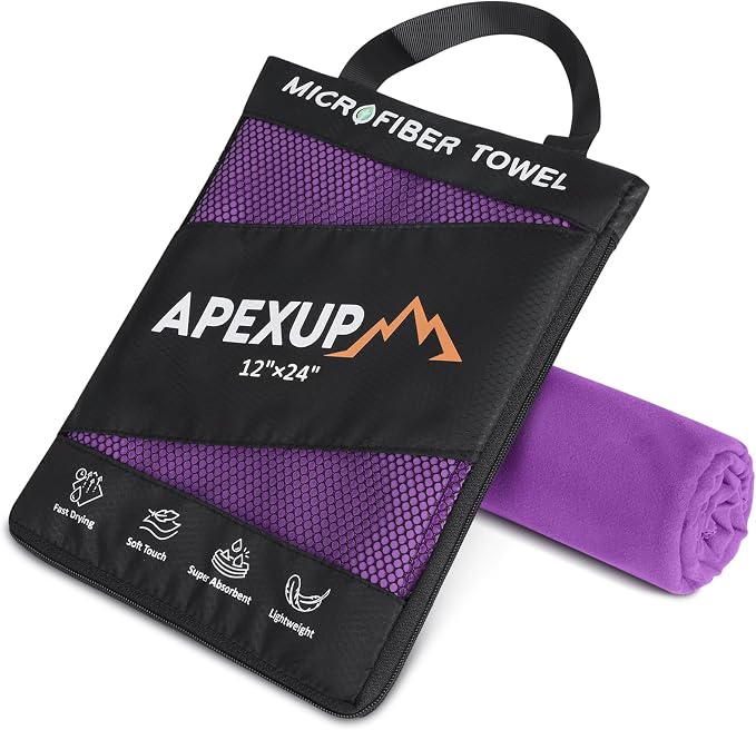 APEXUP Microfiber Travel Towel, Ultra Absorbent Quick Dry Towels, Lightweight by APEXUP