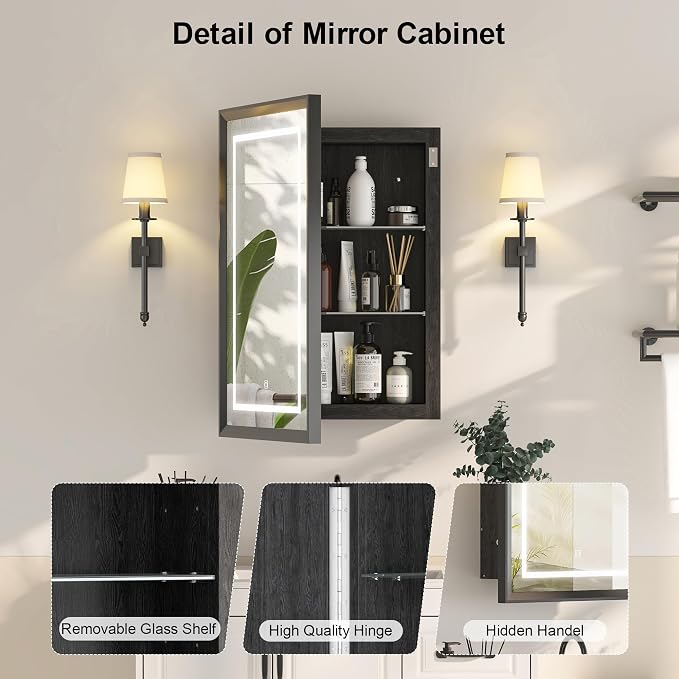 Recessed LED Medicine Cabinet - Image 3
