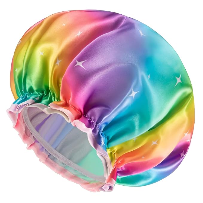 mikimini Sparkle Rainbow Shower Cap by mikiminidirect