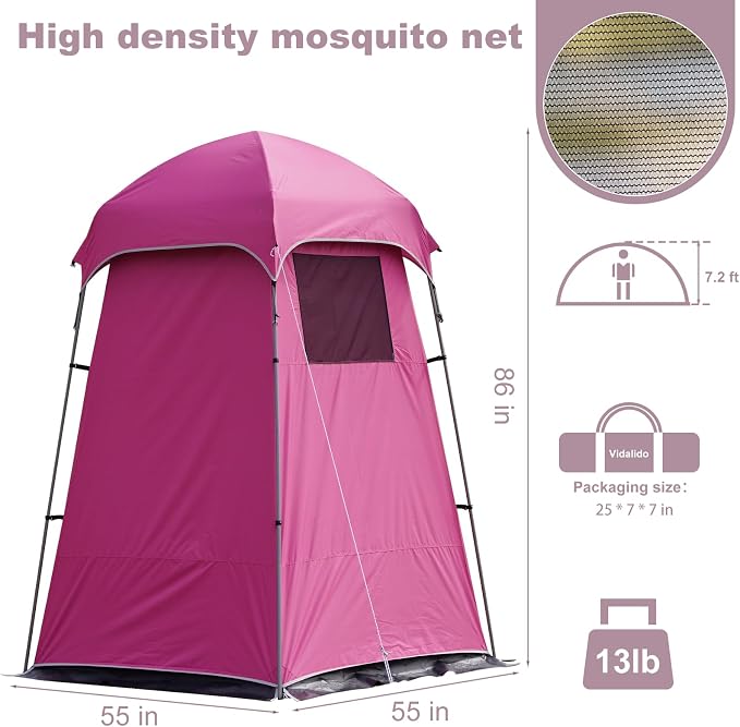 Vidalido Outdoor Camping Shower Tent Easy Setup Privacy Tent Changing Room - Image 6