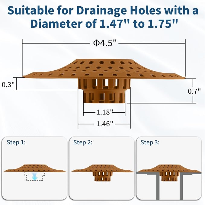 Bathtub Drain Hair Catcher, Tub Shower Drain Hair Trap/Strainer - Image 4