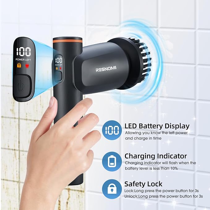 Electric Spin Scrubber, Bathroom Shower Scrubber - Image 2