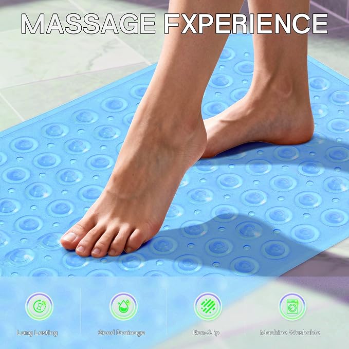 Anti-Slip Bathtub Shower mat, 27.5×14.5（Approximately 70×37cm） inch Soft - Image 4