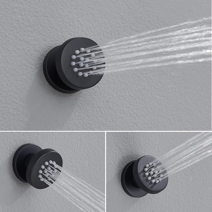 Iriber Mattle Black Round Rain Shower System - Image 5