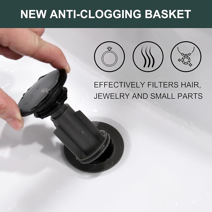KENES Pop Up Bathroom Sink Drain - Image 8