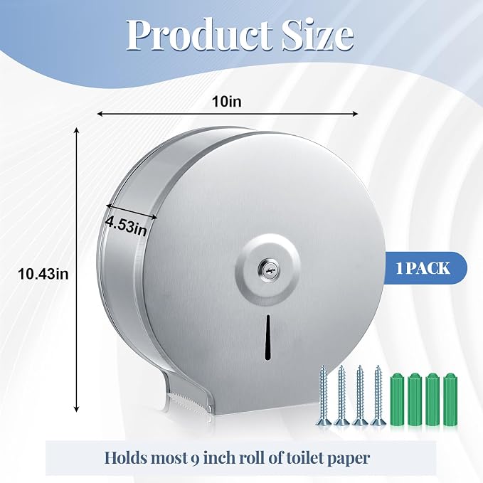 Mifoci 1 Pcs Industrial Toilet Paper Holder Commercial Roll Dispenser Wall - Image 2