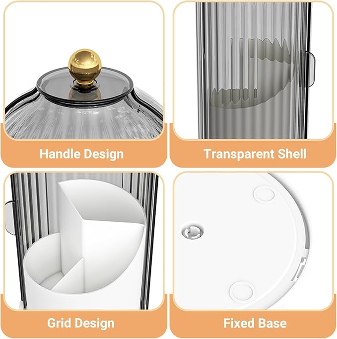 Birdcage-Style Concealed Toothbrush Holder Sliding Lid Bathroom Counter - Image 3