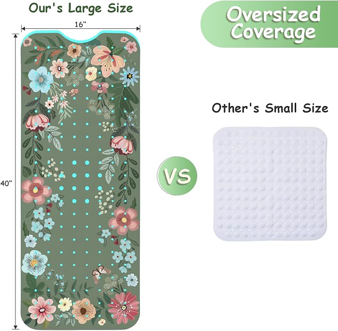 Bathtub Mat Non Slip, Bohemia Extra Long Bath tub Mat Shower Floor Mat - Image 2