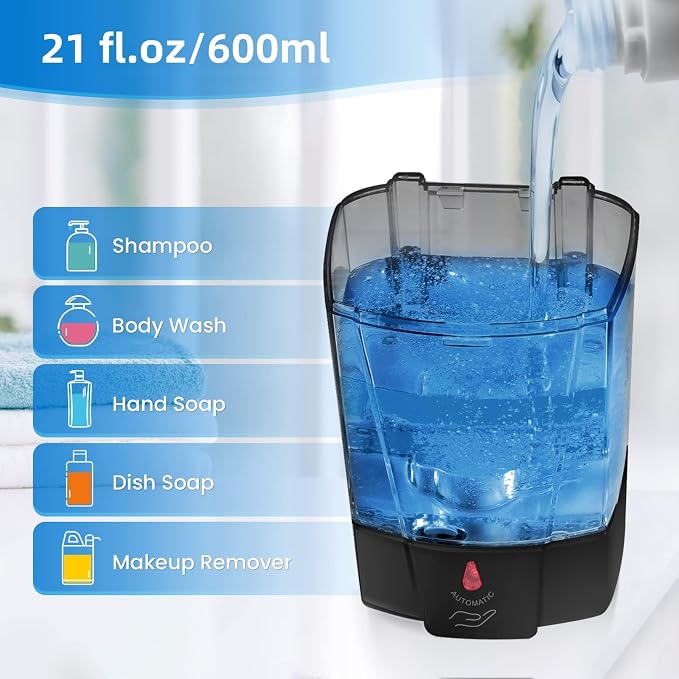 SVAVO Automatic Soap Dispenser Wall-Mounted, Hand Soap Dispenser Touchless - Image 5