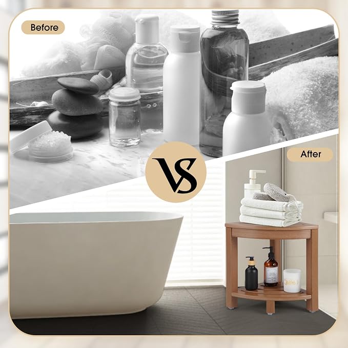 HDPE Corner Shower Stool, Shower Bench Seat - Image 5