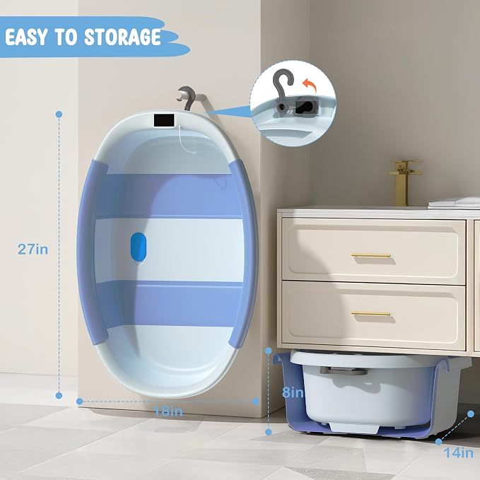 Collapsible Baby Bathtub, 3s to Install, Baby Bath Tub - Image 6