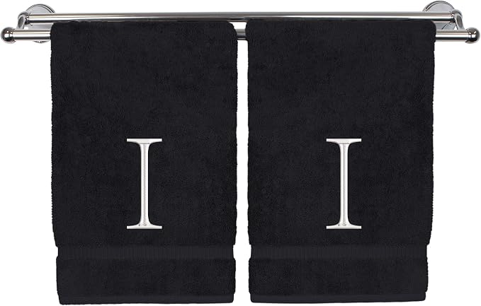 Monogrammed Hand Towel, Personalized Initial Gift, Extra Absorbent 100% Turkish by BareCotton