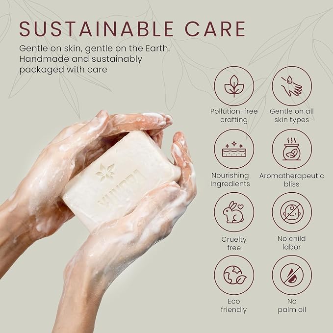 4 Pcs Women Natural Handmade Body Soaps 5 OZ Pack Floral Radiance Long lasting - Image 3