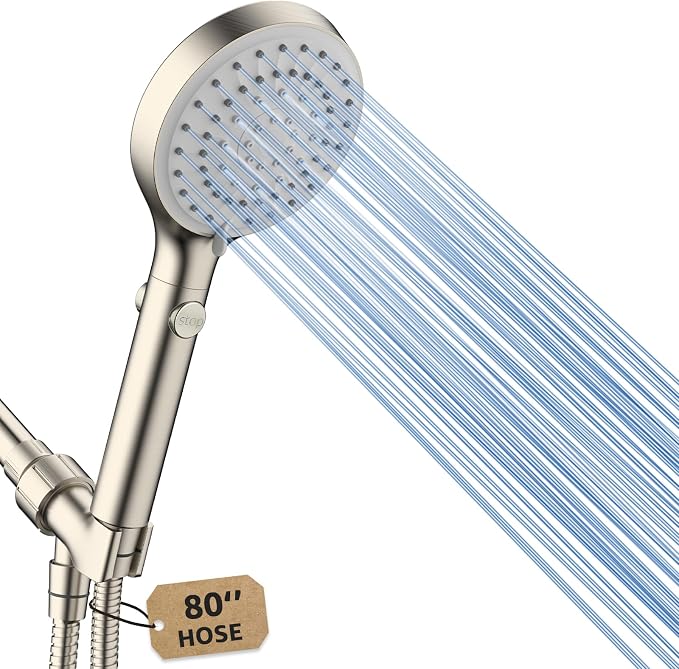 FASDUNT Shower Head with Handheld, High Pressure Handheld Shower Head with 80" by FASDUNT