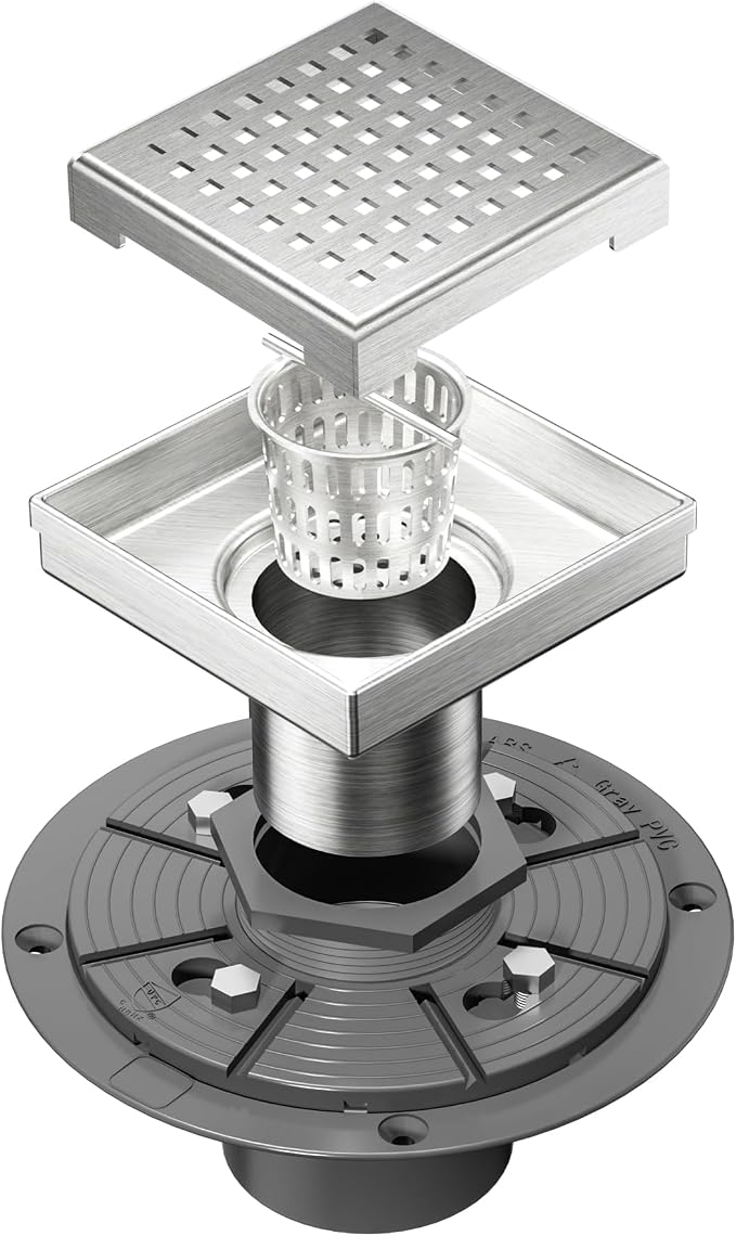 Neodrain 4-Inch Square Shower Drain by Neodrain