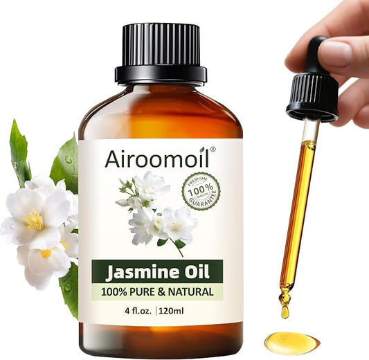 Pure Jasmine Essential Oil, 100% Natural Jasmine Oil, Premium Grade Essential by Airoomoil