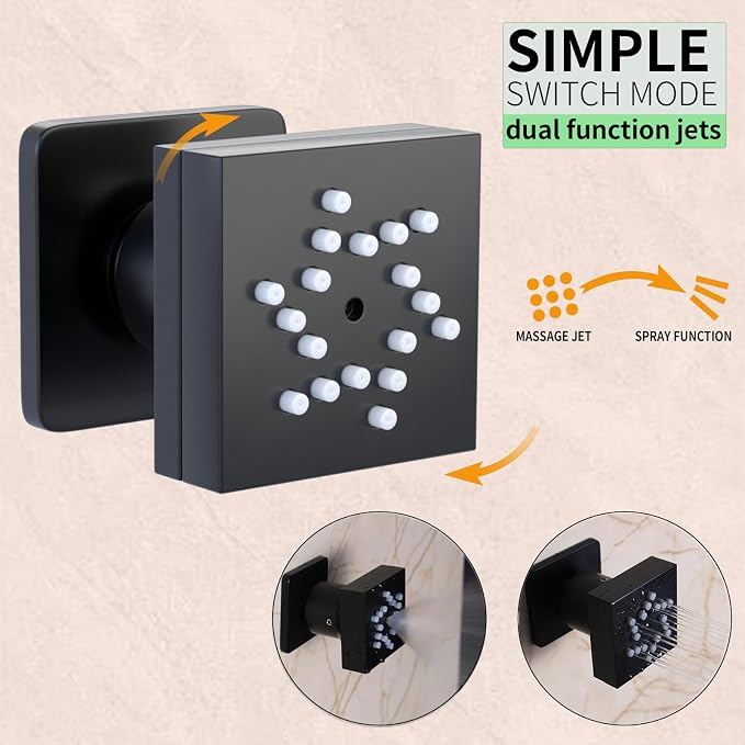 Matte Black Digital Display Shower System - Image 6
