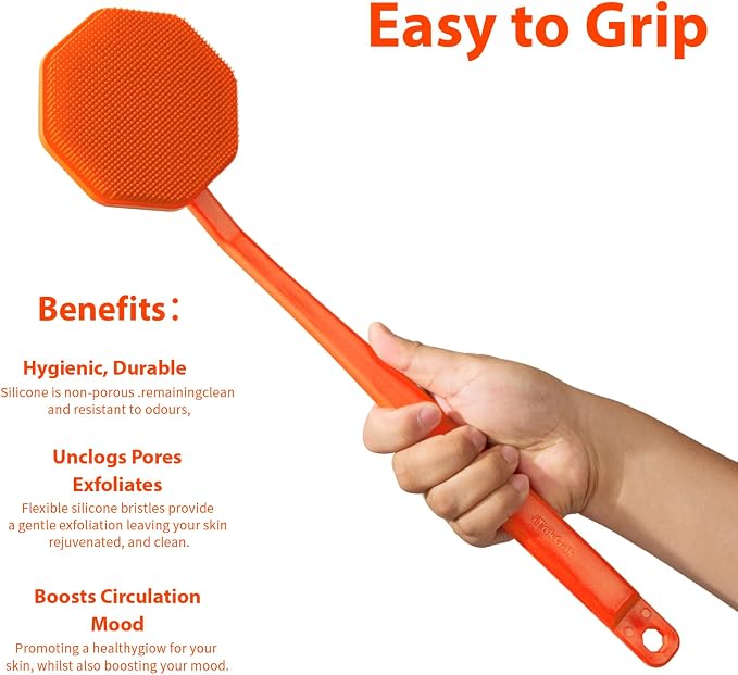 iTokGoK® Silver-Infused Silicone Back Scrubber - Image 4