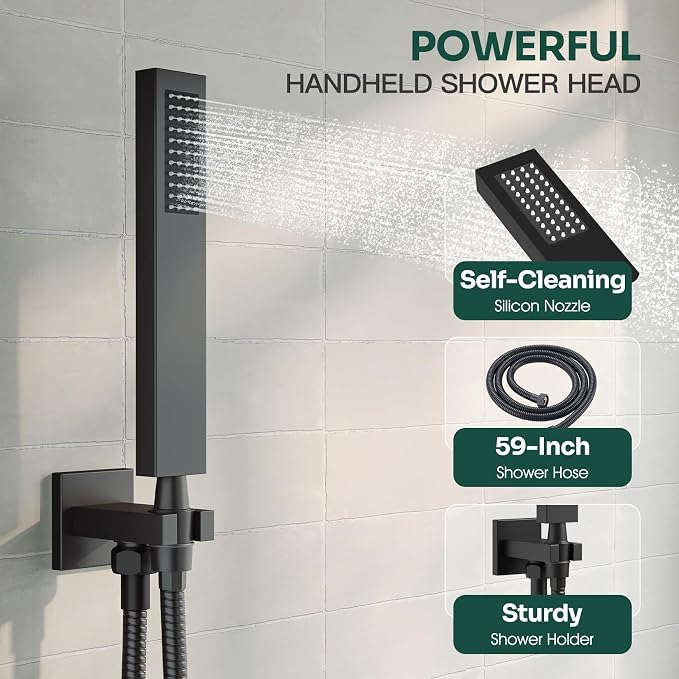 Ceiling Mount Shower Faucet Set, High-Pressure Showerheads Set - Image 4