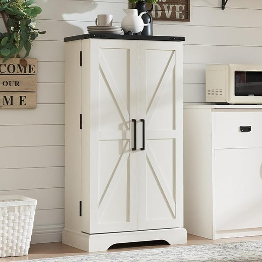 ACCOHOHO 47" Kitchen Pantry, Farmhouse Storage Cabinet by ACCOHOHO
