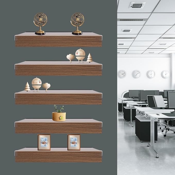 33 Inch Floating Shelves for Wall, 16 Inch Deep Hanging Shelf, Large Display & - Image 2