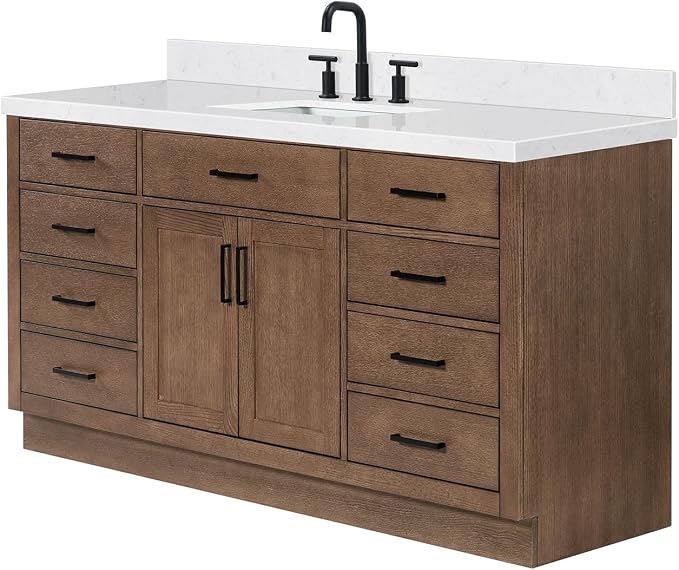 ARIEL Hepburn 66 Inch Single Rectangular Sink Bathroom Vanity - Image 4
