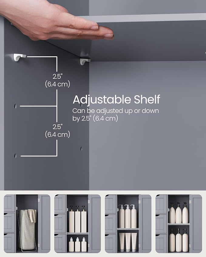 VASAGLE Floor Storage Cabinet, Freestanding Storage Unit - Image 7