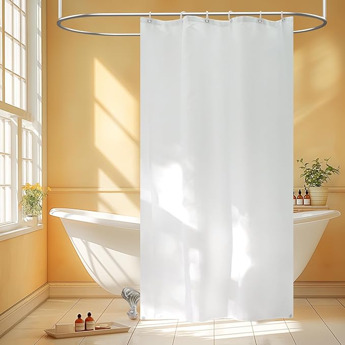 Waterproof Fabric Stall Shower Curtain Liner Long 36 x 78 inch, Washable Cloth by Seenus