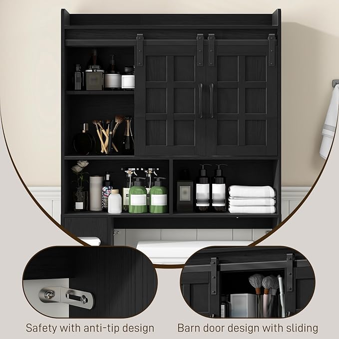 Over The Toilet Storage Cabinet, Farmhouse Storage Cabinet Over Toilet - Image 5