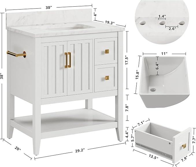 IRONCK 30" Bathroom Vanity - Image 3