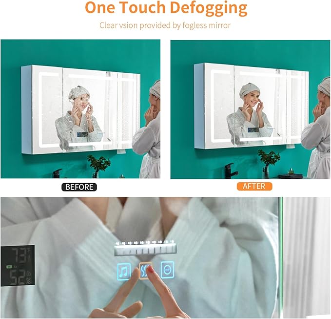 VINGLI LED Lighted Medicine Cabinet - Image 6