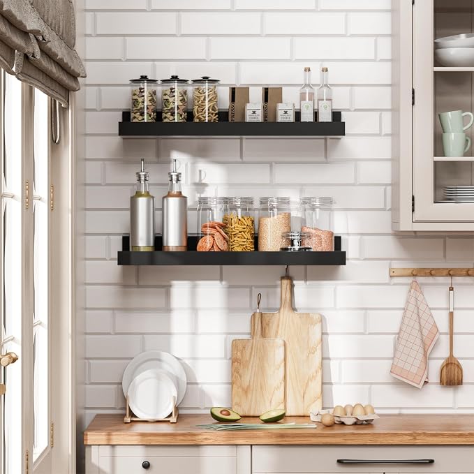Heimlove Floating Shelves Set of 6, Display Shelf Organizer - Image 6