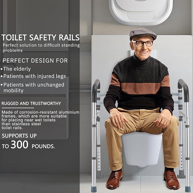 Toilet Safety Rails, Adjustable Toilet Frame - Image 5