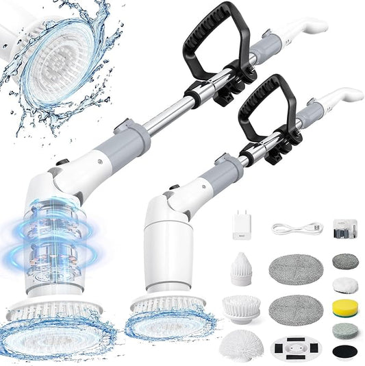 Electric Spin Scrubber, Cordless Cleaning Brush Shower Scrubber Up to 550 RPM by StarVal