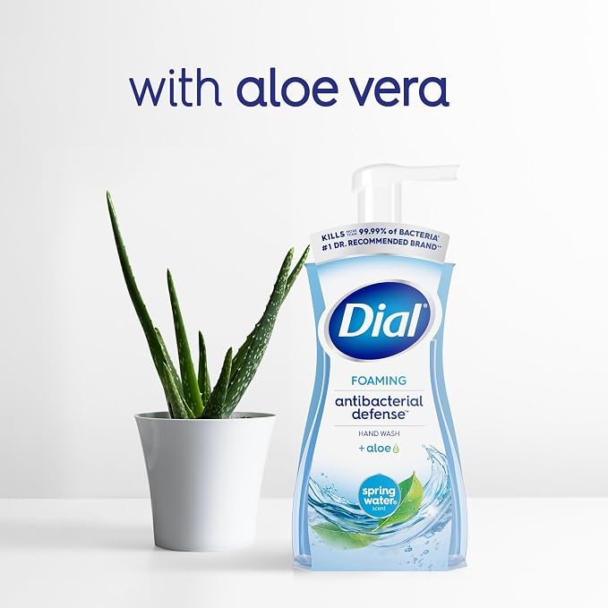 Dial Antibacterial Defense Foaming Hand Soap + Aloe, Spring Water Scent - Image 5