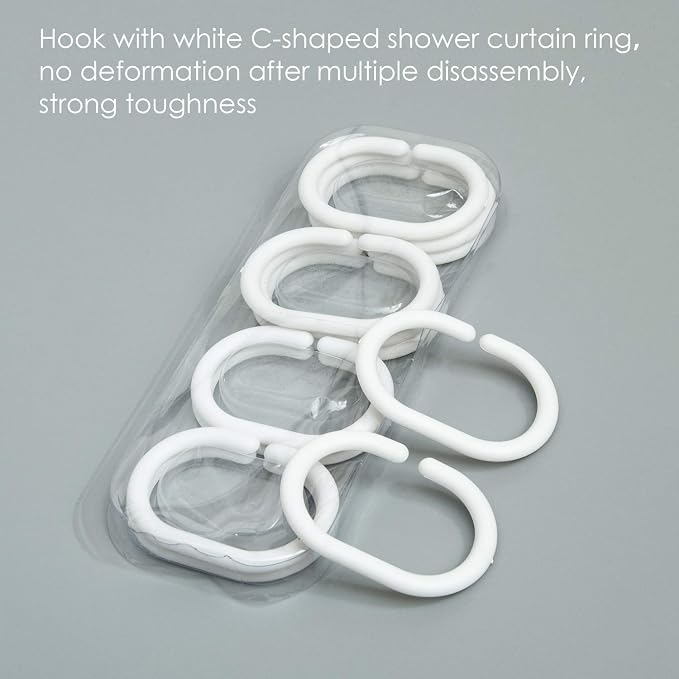NTBAY EVA Semi-Transparent Clear Shower Curtain - Image 6