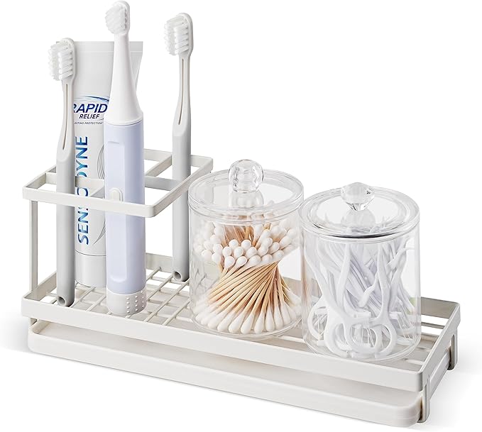 MYITYARD Toothbrush Holders for Bathrooms, 4 Slots Rustproof Metal Tooth by MYITYARD