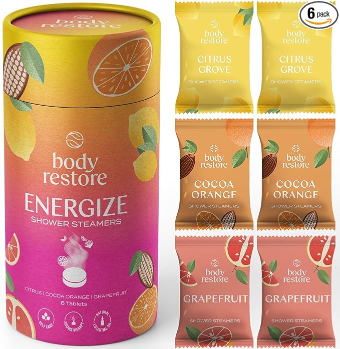 Body Restore Shower Steamers Aromatherapy 6 Pack by BodyRestore