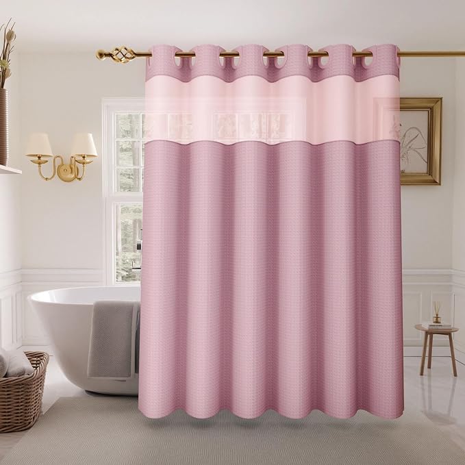 Inhousolu No Hook Shower Curtain by INHOUSOLUHOMEDECOR