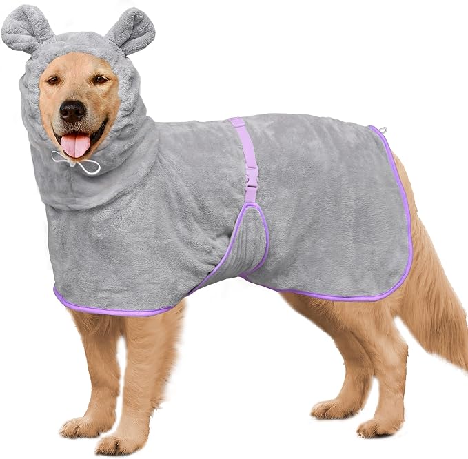 Dog Bathrobe Super Absorbent Towel Robe by HhiMyOct