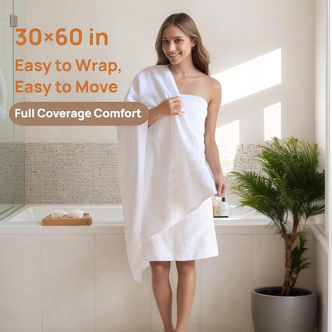 Bath Towel Set 4 Pack – 30×60 Large Cotton Towels, Thick & Highly Absorbent - Image 3