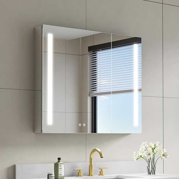 WELLFOR 36" X 30" LED Medicine Cabinet by WELLFOR
