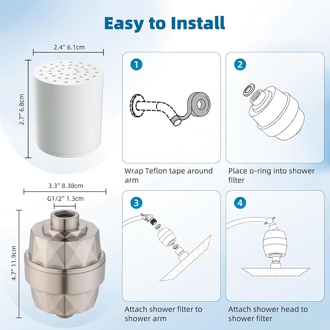 iFealClear Shower Head Filter, High Output Shower Filter - Image 8