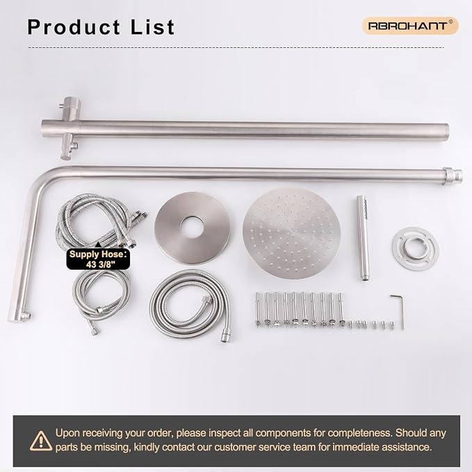 RBROHANT Freestanding Outdoor Shower, 316 Marine Grade Stainless Steel Beach - Image 7