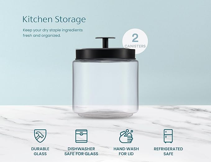 KooK Glass Kitchen Canister Set, Food & Storage Containers - Image 5