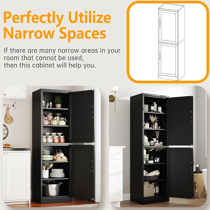 Metal Locker Tall Narrow Storage Cabinet, Gym Home Office, Entryway and Hallway - Image 5