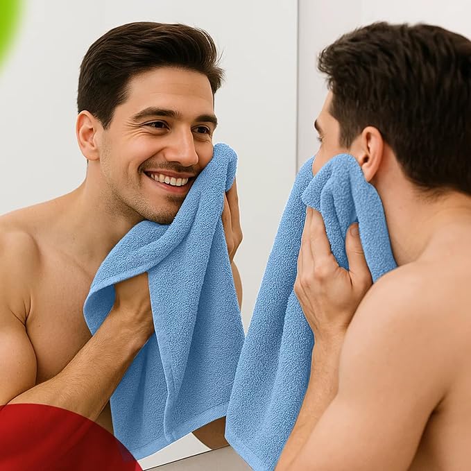 RIVERSIDE 6 Pack Premium Hand Towels Set, 16x28 inches, 100% Ring Spun Cotton - Image 5